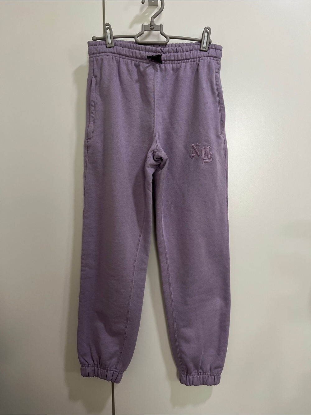Zara Kids Lavender Cotton Sweatpants with Zipper